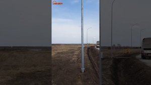 Опоры освещения граненные Пересвет на винтовых сваях. Зеленые холмы