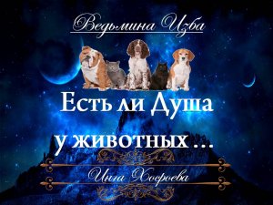 ЕСТЬ ЛИ ДУША У ЖИВОТНЫХ... Инга Хосроева ВЕДЬМИНА ИЗБА