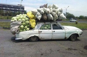 еду в деревню на машине
