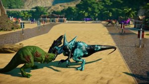 Tyrannosaurus Rex Color Pack Vs Xenodominus   Jurassic World Evolution Skin Mods Dinosaurs Fighting