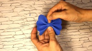 Простые бантики из фоамирана на елочку. МК