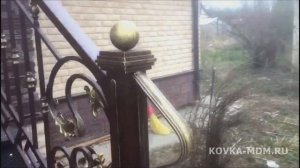 Изготовление и установка кованых ограждений крыльца и перил для дома  (кузница «Ковка-МДМ»)