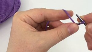 Набор петель спицами без хвостика