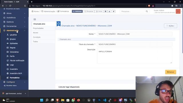 Criando formulários no GLPI - FormCreator смотреть онлайн