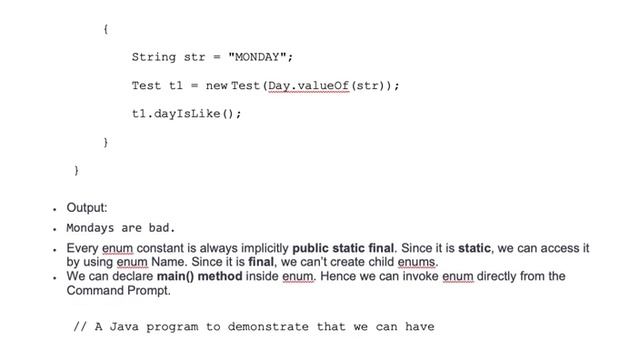 enum in java