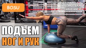 Подъем рук и ног в bosu на баланс