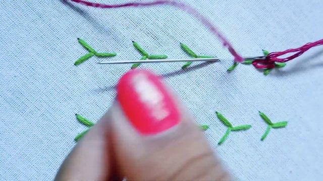 Lazy Daisy Stitch Embroidery all over design tutorial
