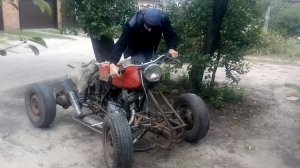 Самодельный квадроцикл с двигателем от мото