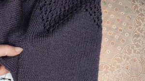 Джемпер с ажурной кокеткой