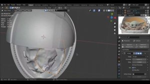 Blender Time-lapse: Baby Yoda's Cradle | 3D Modeling and Rendering/Texturing