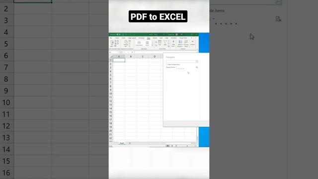 #Shorts | How to convert PDF to Excel | Trick to convert PDF to Excel