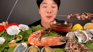 ASMR MUKBANG | MOST POPULAR SEAFOOD BOIL | OYSTER KING TIGER SHRIMP BABY OCTOPUS SQUID EATING SOUND