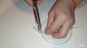 Игрушка на елку из пластиковой крышки, новогодние украшения из пластика, картона, ниток