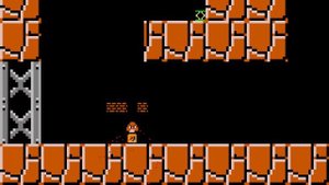 Mario and tiny Mario Challenge Coins Door in Maze Mayhem