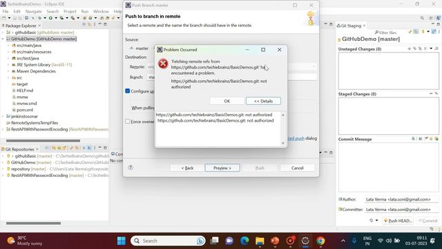 Push Eclipse Java project to GitHub | Personal Access Token | Authorizing User for Remote Repositor смотреть онлайн