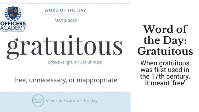 Word of the Day: Gratuitous смотреть онлайн