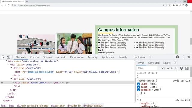 How To Create An School/College Website Using HTML CSS In 2023 | College Website Design Using HTML
