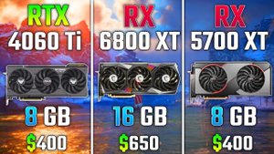 RTX 4060 Ti против RX 6800 XT против RX 5700 XT Тест в 7 играх 1440p