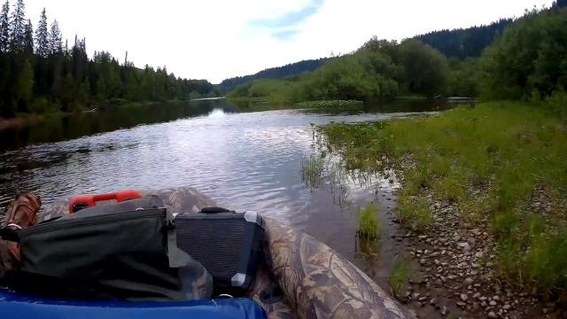 Аэролодка Берег 35 по горной реке . Зубчатый редуктор.