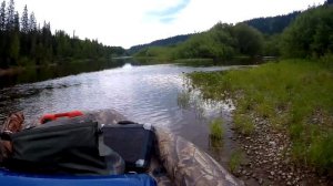 Аэролодка Берег 35 по горной реке . Зубчатый редуктор.