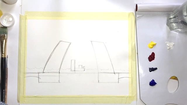 Закат в Санкт-Петербурге. Урок по рисованию для детей и взрослых. Часть 1 смотреть онлайн