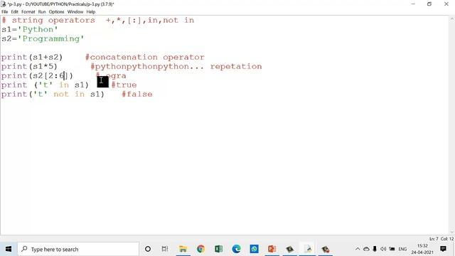 LECTURE 5- String Operators and Functions | Python for beginner | Live Demonstration