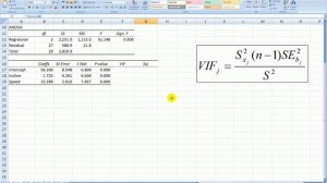 Calculating Variance Inflation Factors in Excel 2007