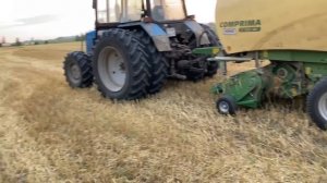 Прессуем солому на Krone Comprima F155XC