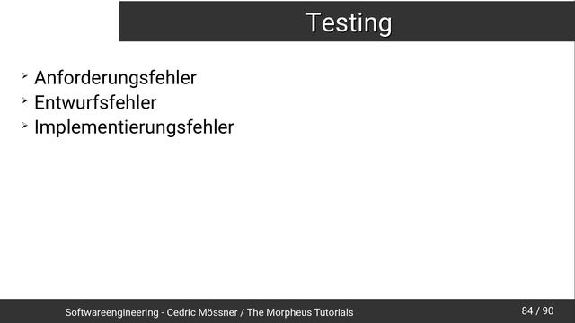 Softwareengineering Tutorial #60 - Testen