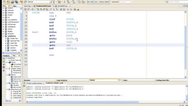 32. Управление светодиодом с использованием кнопки и PIC16F84A (Урок 27. Теория) смотреть онлайн