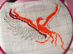 Процесс. Вышивка крестиком