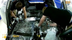 Шумоизоляция пола с арками Mazda 3 BM  в уровне Премиум. АвтоШум.