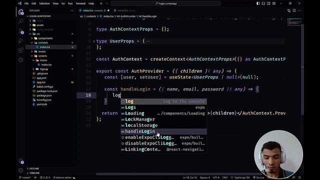 [Passo a Passo] Context API: Como usar context api no React Native? Autenticação/Rotas смотреть онлайн