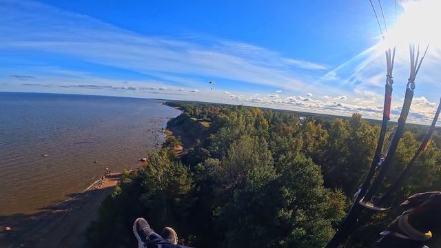 Парим в Лебяжье на параплане. Финский залив смотреть онлайн