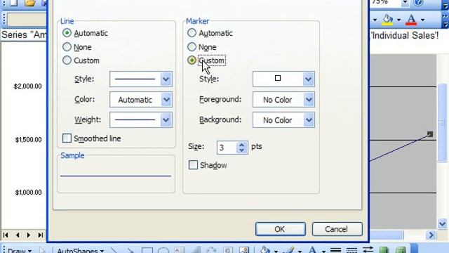 Excel 2003 Tutorial Formatting Data Markers Training Lesson 22.11 смотреть онлайн