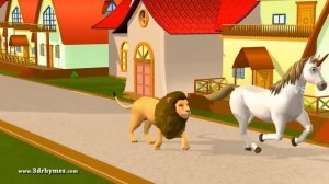 The Lion and the Unicorn -3D Animation English Nursery rhyme for children