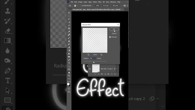 Neon Text in Photoshop -  FAST & EASY