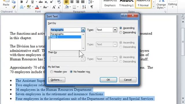 Alphabetize a List - Word 2010 смотреть онлайн