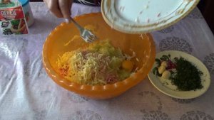 Оладьи из кабачков с колбасой и сыром/Самые вкусные)))