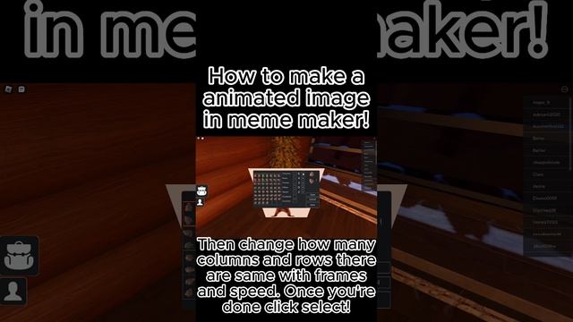 How to make a animated gif in #roblox #mememaker #shorts