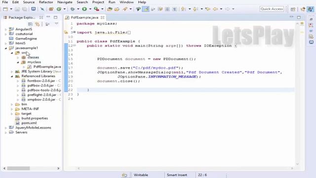 Video #8:Java Tutorial:How To Create Pdf Document смотреть онлайн