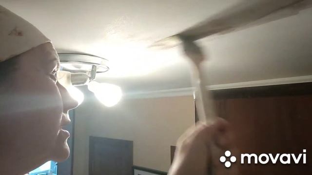 Шаг 2 , шпаклёвка трещины от протечки на потолке смотреть онлайн