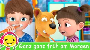 Ganz ganz früh am Morgen | Kinderlieder zum Mitsingen - KinderliederTV