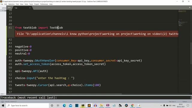 How to Twitter Sentiment Analysis using Python || TextBlob Sentiment analysis