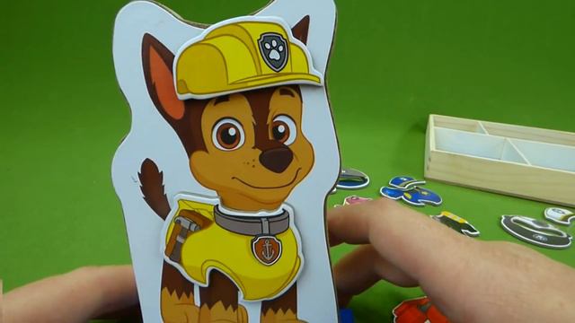 Paw Patrol Toys R Us Toys Mix and Match Magnetic Wooden Dress Up Chase Skye Marshall Rocky Toys