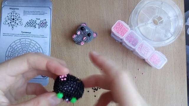 часть 18. Амигуруми котик. Бисер. Бисероманка. Амигуруми из бисера