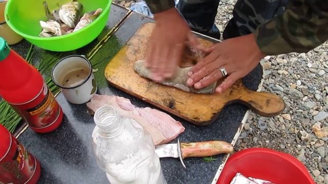 Подготовка ускуча к запеканию в фольге. смотреть онлайн