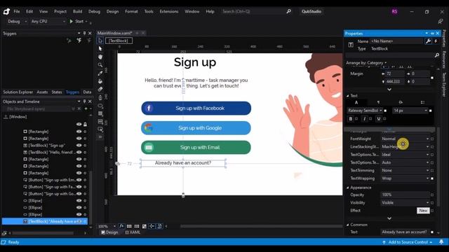 UI Design : XAML UI design in Visual studio blend 2017 | Login Screen | C# WPF смотреть онлайн