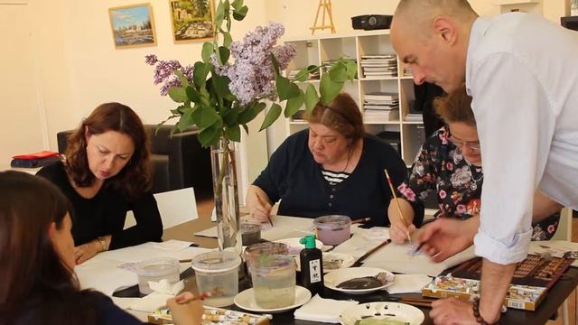 Китайская живопись с Вячеславом Синкевичем Мастер-класс "Сирень" смотреть онлайн