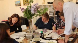 Китайская живопись с Вячеславом Синкевичем Мастер-класс "Сирень"